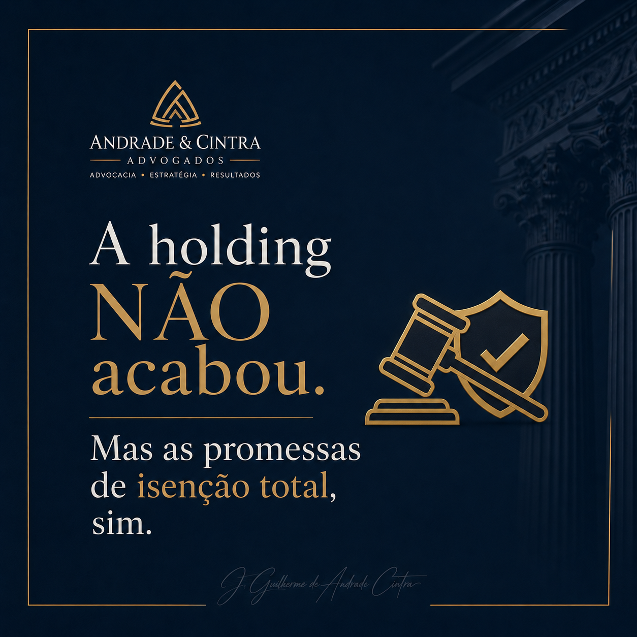 A holding não acabou — mas as promessas de isenção total, sim