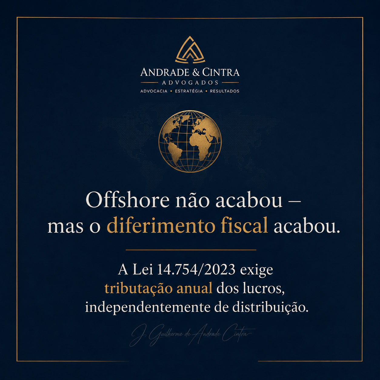 Offshore não acabou — mas o diferimento fiscal acabou