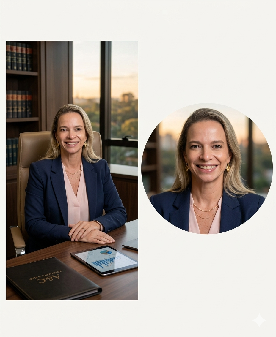 Retrato corporativo da Dra. Tania Cintra — Gestão Financeira